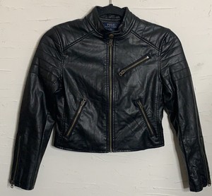 baby faux leather jacket