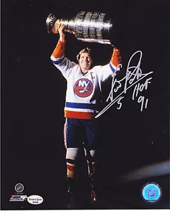 DENIS POTVIN NEW YORK ISLANDERS HOF 91 ACTION SIGNED 8x10 - Picture 1 of 1