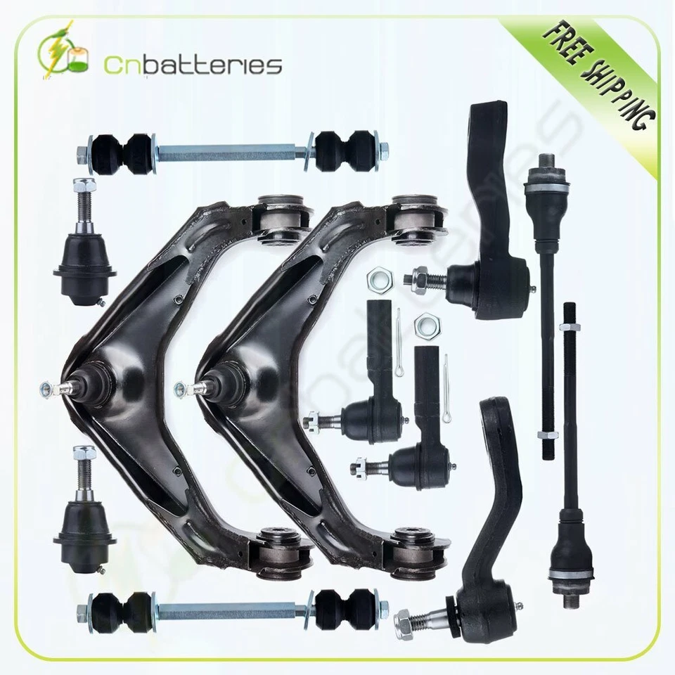 Kit completo de suspensión delantera TRQ de 12 piezas para camioneta Chevy Silverado GMC Sierra HD Foto 1 de 4