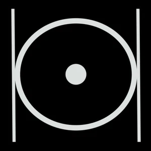 Point within a Circle & Parallel Lines Masonic Vinyl Decal - White 6 Inch - Picture 1 of 1