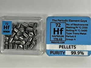Hafnium Metal Pellets 10 Grams 99.9% Pure + Amazing Value! Pure - Periodic Table - Picture 1 of 3