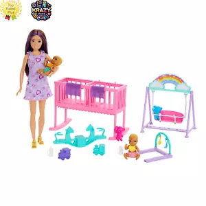 Barbie Skipper Bambola Babysitter e Playset Asilo Gemello con Accessori - Foto 1 di 6