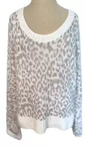 Suéter Moda International Estampado Animal Hombro Descubierto M Mujer Lana Mohair Y2K - Imagen 1 de 9