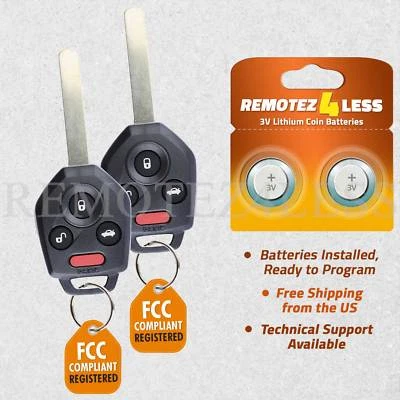 2 For 2011 2012 2013 2014 Subaru Legacy Keyless Entry Remote Key Fob Foto 1 de 4