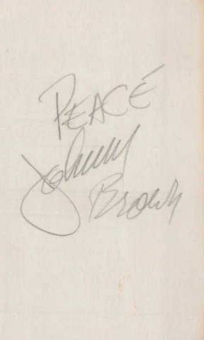 Johnny Brown (Bookman on Good Times) signed 3x5 card Vintage Cover
