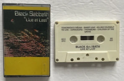 BLACK SABBATH Live At Last BS001 1ST EDITION Cassette Tape Ozzy Osbourne Metal - Image 1 of 4