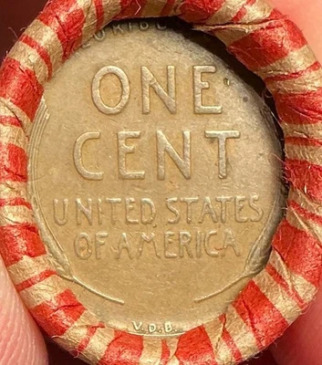 unsearched old cents roll vintage coins 50 pennies penny collection set lot 4r - Image 1 of 4