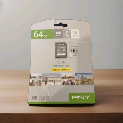 NEW SEALED PNY Elite SDXC Flash Card Elite 64GB - Image 1 of 4