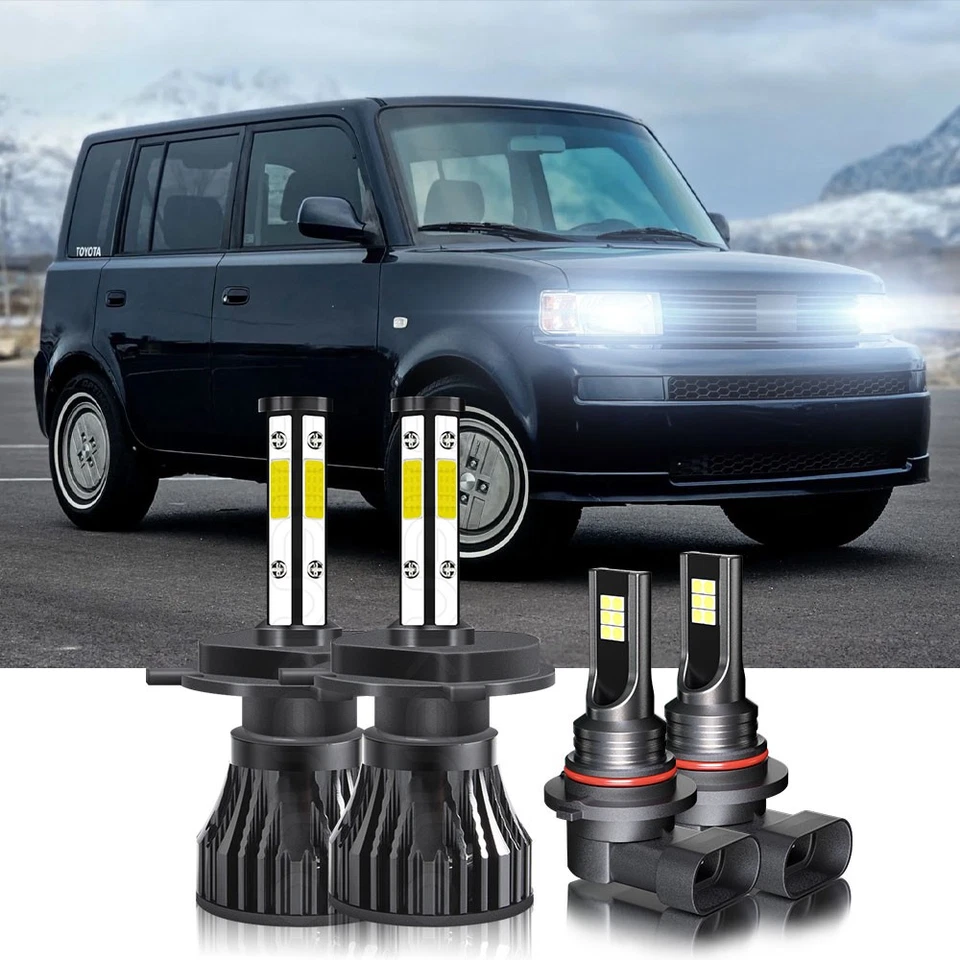 For Scion XB 2004 2005 2006 - 4X Combo 6000K LED Headlight + Fog Light Bulbs Kit - Image 1 of 4