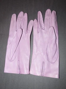 SERMONETA GLOVES LAVENDER SIZE 8 GENUINE LEATHER MADE IN ITALY - Picture 1 of 3