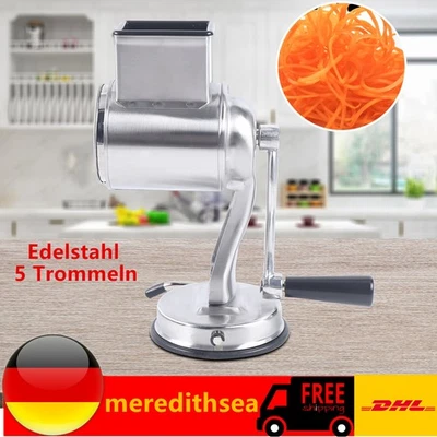 Käsereiben Trommelreibe Edelstahl Gemüseschneider Mandelmühle Manuelle Drehreibe - Bild 1 von 4