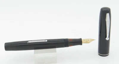 Waterman 32A-V colete preto e cromado - caneta-tinteiro - década de 1930 - 14kt nova na caixa - Imagem 1 de 4