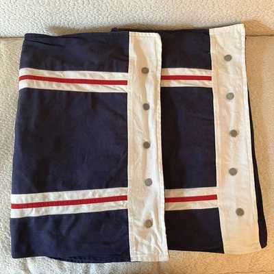 (2) Funda de almohada estándar a rayas náuticas Tommy Hilfiger de colección Fred blanco azul Foto 1 de 4