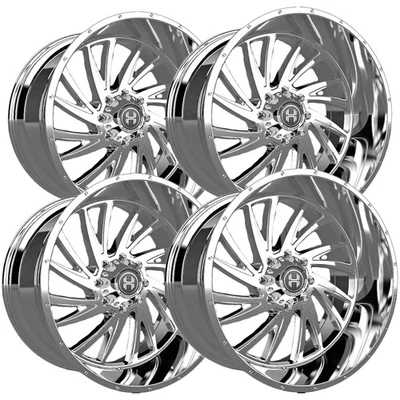 (Set of 4) Hardcore HC21 Pandemic 26x14 6x5.5" -76mm Chrome Wheels Rims 26" Inch - Image 1 of 4