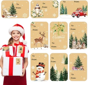 CCINEE 180pcs Christmas Gift Tags Stickers, Self Adhesive Gift Stickers Labels P - Picture 1 of 7