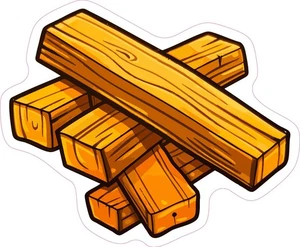 Pila de tablas de madera Capenter divertido sombrero duro vinilo parachoques pegatina ventana calcomanía - Imagen 1 de 1