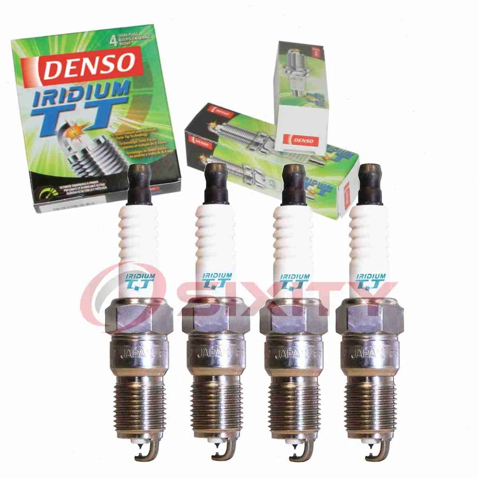 4 pc Denso Iridium TT Spark Plugs for 1985-1989 Merkur XR4Ti 2.3L L4 lf - Image 1 of 4
