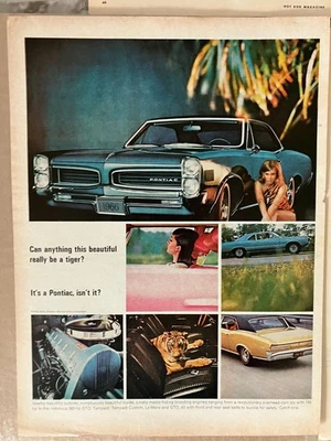 1968 Pontiac GTO*original* Lemans Tempest tail lights Hot Rod car ad print gift Foto 1 de 2