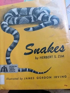Vintage 1949 Snakes book by Herbert Zim , first printing. Rare, vintage - Picture 1 of 7