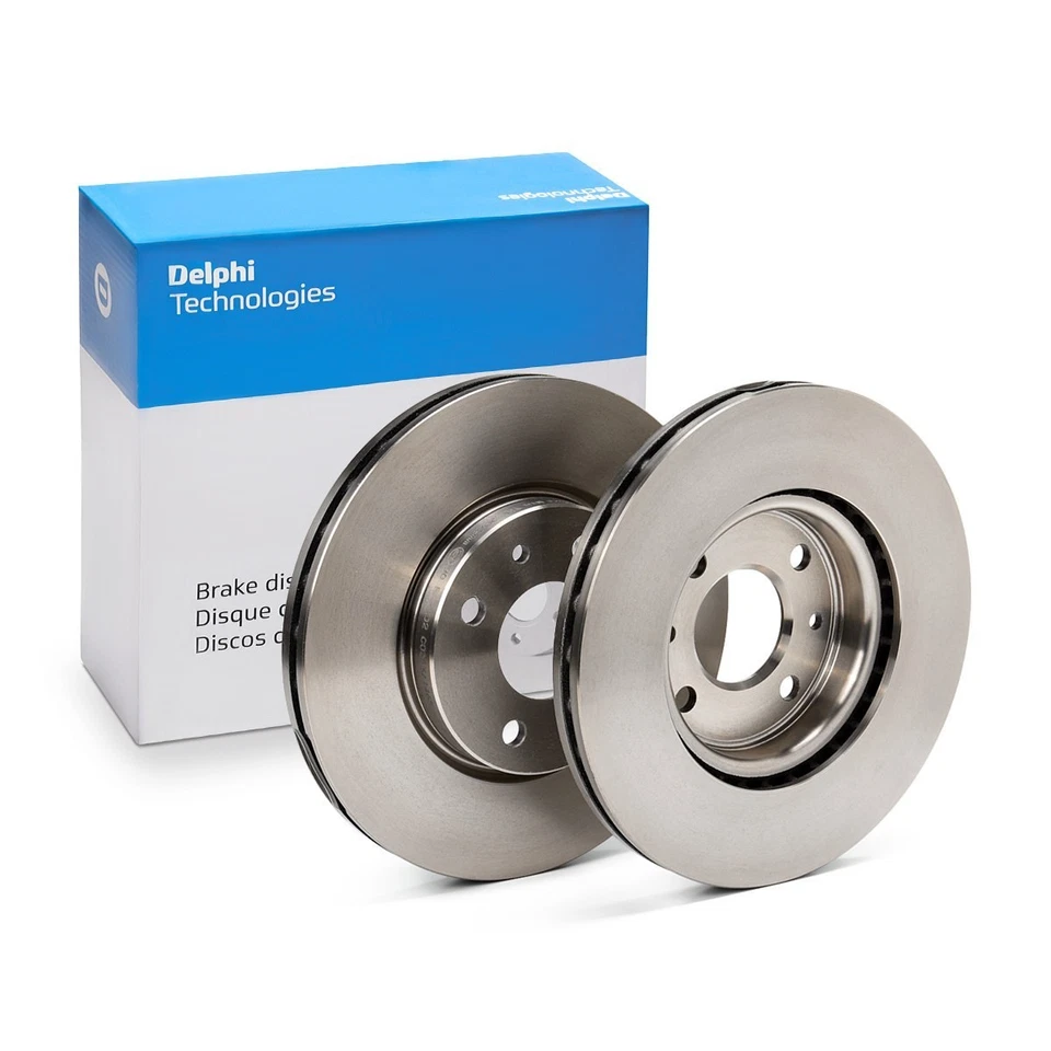 COPPIA DISCHI FRENO DELPHI per Alfa Romeo Mito (145)(2008->) 0,9 - 63kw 85cv (31 - Immagine 1 di 4