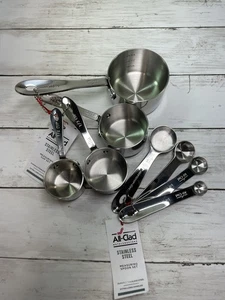 All-Clad Stainless-Steel Measuring Cups Set & Measuring Spoons Set - New - Picture 1 of 5