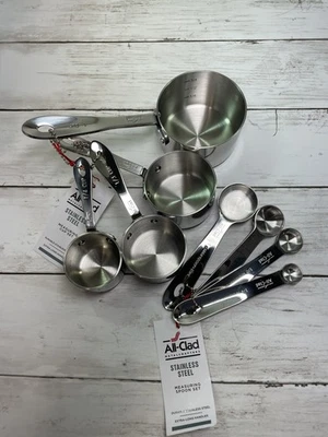 All-Clad Stainless-Steel Measuring Cups Set & Measuring Spoons Set - New - Image 1 of 4