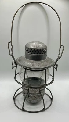 Antique 1925 Armspear MFG L & N Railroad New York Clear Glass Globe USA LANTERN - Image 1 of 4