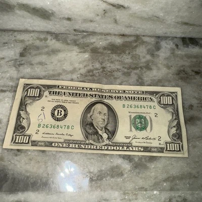 1985 Small Head $100 bill One Hundred Dollar Bill  - Image 1 of 4