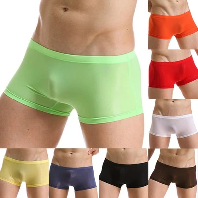 Boxer uomo trasparente traspirante ed elegante in tessuto seta ghiaccio - Immagine 1 di 4