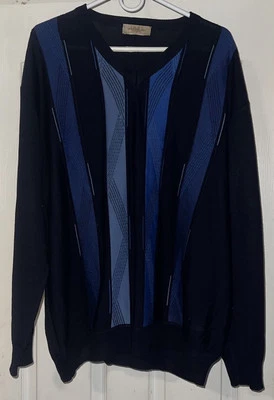 Montechiaro Sweater Mens Size XXL Blue Pullover Cotton Blend Made in Italy - Image 1 of 4