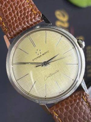 Vintage Eterna-Matic Centenaire Automatic 1960s Swiss Made Dress Watch Rare - Image 1 of 4