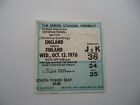 FOOTBALL MATCH TICKET  ENGLAND V FINLAND - WORLD CUP QUALIFYING - GAME 1976