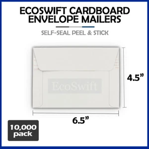 10000 - 6.5 x 4.5 ECOSWIFT RIGID PHOTO SHIP FLATS CARDBOARD ENVELOPE MAILERS - Picture 1 of 8