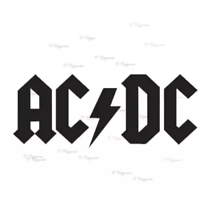 AC DC Band Logo Vinyl Car Decals Window Bumper Stickers Wall Room Laptop - Picture 1 of 24