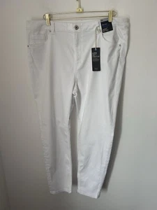 M&S The Ivy Supersoft White Skinny Jeans UK 20 Short High Rise NWT - Picture 1 of 7