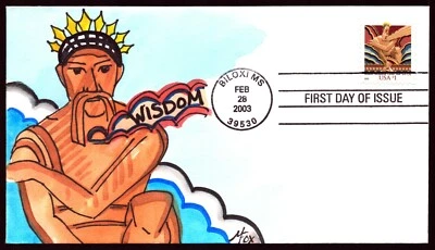 Scott 3766 $1.00 Wisdom Melissa Fox Hand Painted FDC 3 Of 6 - Image 1 of 2