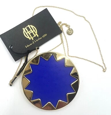 Collar colgante House of Harlow 1960 grande cobalto Sunburst Foto 1 de 3
