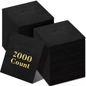 Fulmoon 2000 Count 2 Ply Beverage Napkins 9.5 x 9.5 Inches Disposable Paper C... - Picture 1 of 6