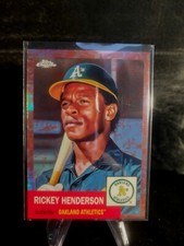 2022 Rickey Henderson Topps Chrome Platinum Anniversary Rose Gold Toile /75 #433