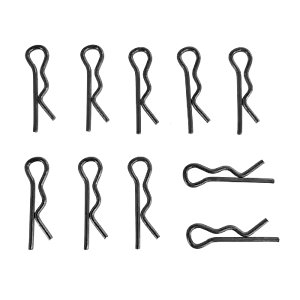 Karosserie Klammern Splinte 1:10 23 x 6 mm schwarz Clips für RC Car 10 Stück par - Bild 1 von 3