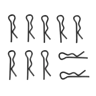Karosserie Klammern Splinte 1:10 23 x 6 mm schwarz Clips für RC Car 10 Stück par - Bild 1 von 3