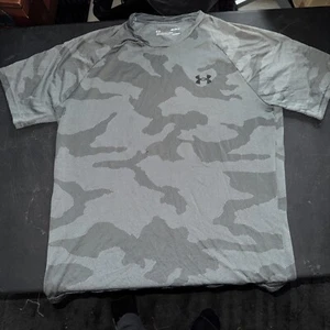 Under Armour Heat Gear Grau Camouflage T-Shirt Herren Medium - Bild 1 von 7