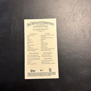 C53a 2007 Topps Allen Ginter Mini #312 Chris Duffy, Pittsburgh Pirates - Picture 1 of 2