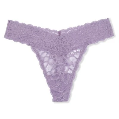 No Boundaries Juniors Lace Thong Panty XXXL 21 New with Tags Purple Floral Nice - Image 1 of 4