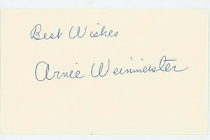 New York Giant Great & Hall of Famer Arnie Weinmeister e il suo autografo  - Foto 1 di 1