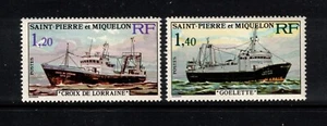 St. Pierre & Miquelon Sc 451-2 MNH Set of 19 - Fishing Ships - HY06 - Picture 1 of 1