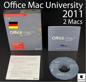 Microsoft Office Mac 2011 University 2 Mac Box + DVD EMBALAJE ORIGINAL NUEVO - Imagen 1 de 7