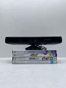 Xbox 360 Kinect Motion Sensor Camera Model 1414 Plus 4 Games Official Microsoft - Picture 1 of 12