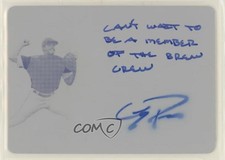 2015 Leaf Trinity Inscription Printing Plate Yellow 1/1 Cody Ponce Auto 0a17