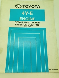 Toyota 4Y-E Engine Repair Manual For Emission Control ERM109E - Picture 1 of 5